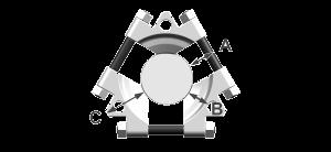 Схема трехсекционной съемной пластины