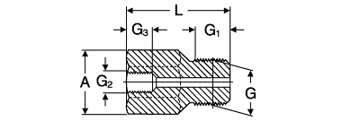 Схема переходника для дюймовой конической резьбы