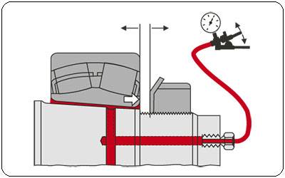 Демонтаж подшипника методом гидрораспора