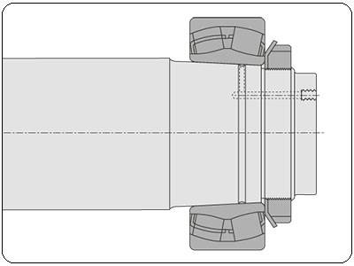 Монтаж подшипника методом гидрораспора