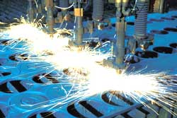 Резка из листового металла заготовок тарельчатых пружин методом плазменно-дуговой / газовой резки