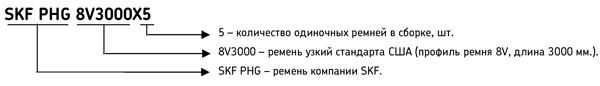 обозначение многоручевого ремня SKF