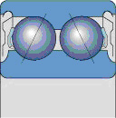 двухрядный радиально-упорный шарикоподшипник с уплотнениями
