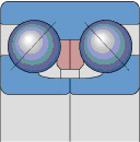 двухрядный радиально-упорный шарикоподшипник с разъемным внутренним кольцом