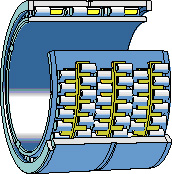многорядный цилиндрический роликоподшипник с сепаратором