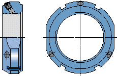прецизионная стопорная гайка со стопорными штифтами