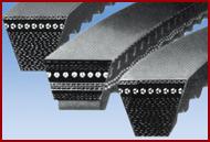 Узкие клиновые ремни с открытыми боковыми гранями и фасонным зубом