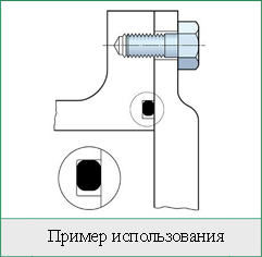 пример использования формованного уплотнения