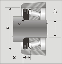 несущее кольцо с удлиненной кромкой для конического роликового подшипника