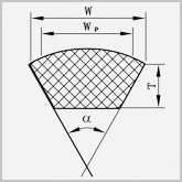 Схема приводного клинового ремня