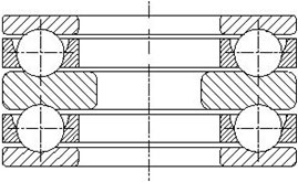 Шарикоподшипник упорный двойной 52300