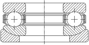 Сдвоенный упорно-радиальный шарикоподшипник 53300 + U300
