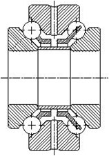 Сдвоенный упорно-радиальный шарикоподшипник 234700