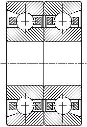Шарикоподшипники радиально-упорные двухрядные и сдвоенные